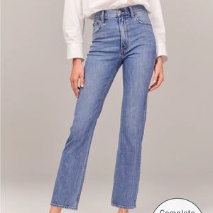Abercrombie Ultra High Rise Ankle Straight Jeans